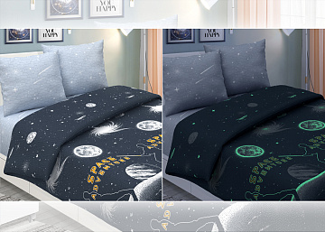 Постельное белье "Галактика" (светится в темноте)